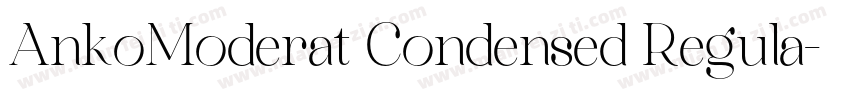 AnkoModerat Condensed Regula字体转换